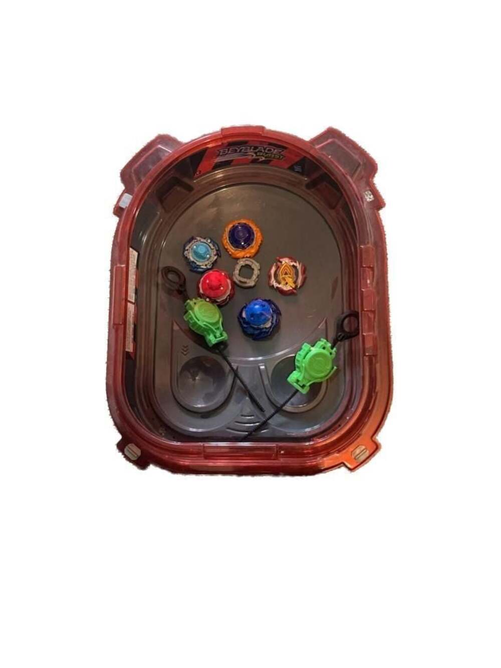 Hasbro Beyblade Burst Turbo Slingshock Beystadium with 4 Tops and 2 Launchers